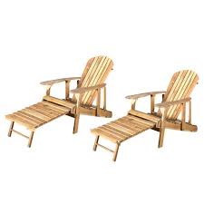 Hayle 2pk Wood Reclining Adirondack Chair With Footrest Natural Christopher Knight Home Wood Adirondack Chairs Wooden Adirondack Chairs Adirondack Chair