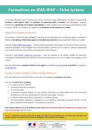 Rédiger son projet professionnel, ou le présenter à l'oral nécessite une certaine préparation. Calameo Formations En Ifas Ifap Fiche Lyceens