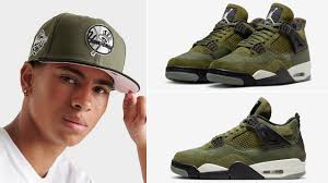 Jordan 4 Craft Olive New Era MLB Caps to Match