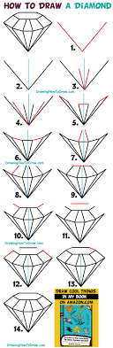 It is the last step of the boy's face drawing. How To Draw A Diamond Easy Step By Step Drawing Tutorial For Kids Beginners Drawing Tutorials For Kids Drawing For Beginners Drawing Tutorial