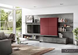 Weitere ideen zu fernsehwand, wohnzimmer tv wand ideen, tv wand wohnzimmer. Nobilia Wohnwand Lowboards Wohnzimmer Set 378 Cm Easytouch 963 Rostrot Top Shelf De