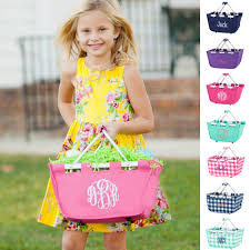 Easter basket measures 12l x 9w x 7h collapsible/removable frame. Personalized Easter Basket Kids Monogrammed Gifts Happen Here