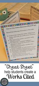  Mla Citation Works Cited Research Writing Resource Research Writing Middle School Libraries Middle School Writing