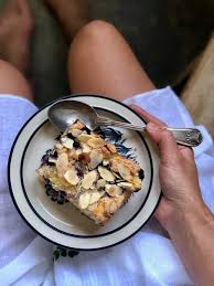 Make delectable sweets, treat or savories with almonds! Lemon Sponge Cake With Blueberries And Flaked Almonds Deliciously Legal