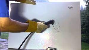 Stainless steel refrigerators are prone to dents. Refrigerator Dent Removal Youtube