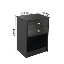 The deep brown finish highlights the natural warmth of the acacia veneers and solids. Ubesgoo 40 X 60 X 30 Cm Nightstand Bedside Table With 2 Drawer And Storage Shelf End Table Black Walmart Com Walmart Com