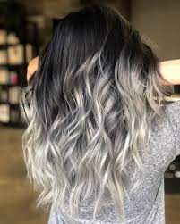 60 Shades Of Grey Silver And White Highlights For Eternal Youth Hair Color For Black Hair Balayage Long Hair Silver Ombre Hair