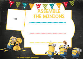Editable Template Birthday Invitation Card Template Free Download Free Printable Minion Birthday Invitation With Photo Jpg 2 100 1 500 Pixels Minion Invitation Minion Birthday Invitations Free Printable Birthday Invitations