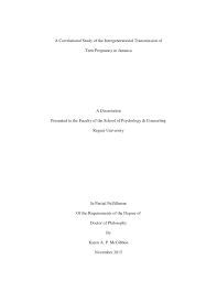 Pdf A Correlational Study Of The Intergenerational Transmission Of Teen Pregnancy In Jamaica