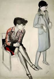 Karl Hubbuch Zweimal Hilde 1927 Modernism Art Weimar Drawings