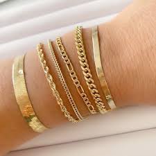 10k Layering Bracelets Hrh Collection Gold Bracelet For Women Gold Bracelet Layered Bracelets