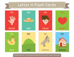 Printable Letter H Flash Cards