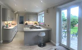Howdens kitchen, quartz granite worktop, howdens laminate flooring,whitewash, grey kitchen. Howdens Kitchen Worktops Laminate Decorkeun