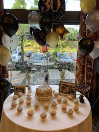 Birthday Table Decoration Ideas For Husband 30th Birthday Simple Candy Table Gold Silver White Some Pictures Balloons On The Back And On The S Husband Birthday Parties Candy Table Husband Birthday
