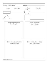 A worksheet in which students must identify shapes and match the pictures with the words. Year Maths Worksheets Shape Grade Geometry First Math Shapes Free Samsfriedchickenanddonuts