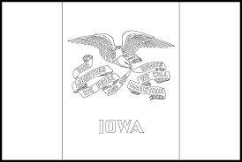 Color the flag with red and white stripes. Iowa Flag Coloring Page State Flag Drawing Flags Web