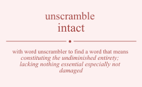Word unscrambler is a simple online tool for unscrambling or solving scrambled words, typically useful in generating valid words for. Unscramble Intact