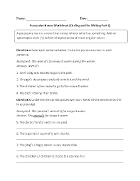 Circling And Re Writing Possessive Nouns Worksheet Possessive Nouns Worksheets Nouns Worksheet Possessive Nouns