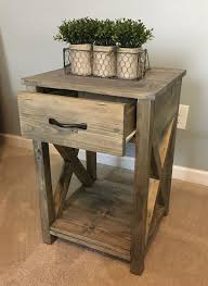 Nightstand Side Table End Table For The Home Bedroom Rustic Furniture Farmhouse End Tables Rustic Nightstand