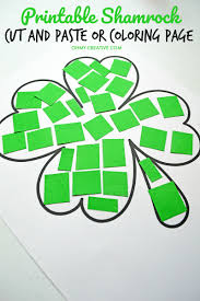 Did you know that there is actually no such thing as a shamrock? Cut And Paste Shamrock Template Or Coloring Page Oh My Creative