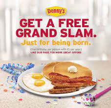 Joining the i love big boy email club gets you a free meal on your birthday. Denny S Denny S Birthday Slam Birthday First Birthdays Birthday Greetings