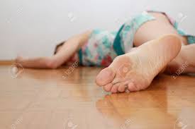 The woman killed in the capitol chaos was an ardent trump supporter. Crime Scene Woman Lying On The Ground At Home Focus On Foot Stock Photo Picture And Royalty Free Image Image 18263184