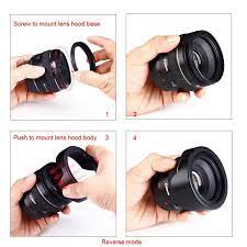 Reversible Tulip Flower Lens Hood For Canon Nikon Sony Dslr Center Pinch Lens Cap With Cap Keeper Leash Premium Lens Hood Cameras And Accessories Lens Cap
