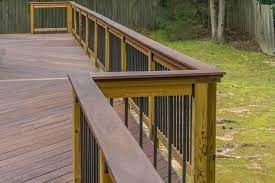 2x4 rails, 2x2 baluster, 2x6 cap. Wood Railing Timbertown