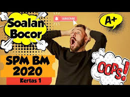 Sasaran bahasa melayu spm 2020 mengikut tingkatan. Soalan Bocor Ramalan Bahasa Melayu Kertas 1 Spm 2020 2021 L Spot Tajuk Karangan Youtube