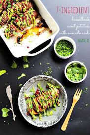 7 Ingredient Hasselback Sweet Potatoes With Avocado Aioli Vegan Gluten Free Recipe Whole Food Recipes Vegan Dinner Party Vegan Dinner Recipes