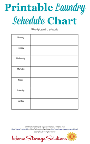 Create A Laundry Schedule Or Routine Plus Free Printable