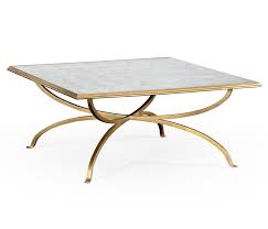 French Glass Square Coffee Table Gold Swanky Interiors This square coffee table with glass top embodies all the best features of modern design.