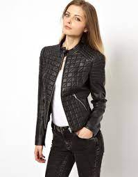 Asos Leather Jacket In Quilt Structured Shoulder 282 29 Buy It Here Https Www Lookmazing Com Asos Leather Leather Jacket Girl Fashion Asos Leather Jacket
