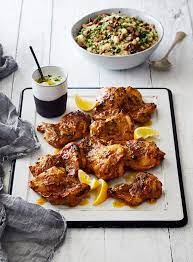 Yoghurt And Spice Roasted Chicken Thighs Recipe Roasted Chicken Thighs Chicken Thigh Recipes Roast Chicken Thigh Recipes