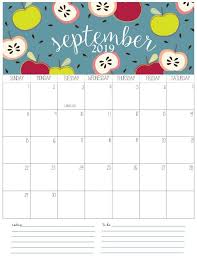 September Monthly Calendar 2019 September Calendar Printable September Calendar Free Printable Calendar