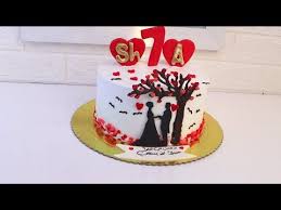 تزيين كيكة عيد زواج بطريقة بسيطة cake desserts birthday cake