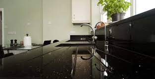 Granite countertops, quartz countertops, and solid wood kitchen cabinets present the backbone of any kitchen. Black Granite Countertops For A Modern And Traditional Kitchen As Well