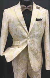 A black and gold suit is recommended only for dinner parties. Mens Gold Tuxedos On Sale Peak Lapel Slim Fit Tuxedo