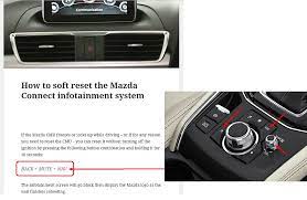 Guide Soft Reset Mazda Infotainment System Mazdas247