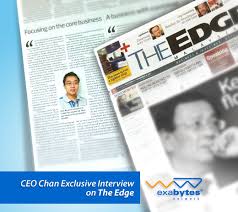The edge media group is the publisher of business and financial publications in malaysia and singapore. Ceo Chan Exclusive Interview On The Edge Exabytes Blog