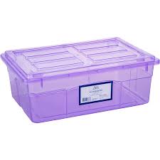 For example, plastic storage bins from simplify are available in different sizes and colors. House Home Pop Colour 10l Storage Box Purple Big W