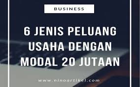 (dimana 1 & 2 adalah modal yg berbetuk tengible). 6 Jenis Peluang Usaha Dengan Modal Rp 20 Juta Nino Artikel