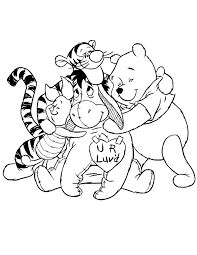 Baby winnie the pooh and friends. Winnie The Pooh Valentines Day Coloring Pages Valentine Coloring Pages Disney Coloring Sheets Cartoon Coloring Pages