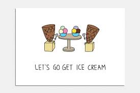 Printable Ice Cream Date Card Cute And Simple Let 39 S Go Get Ice Cream Pdf Diy Digital Download Kawaii Date Card Miss You Cards Cards Cute Messages