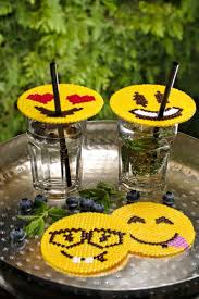 Emoji Glascover Und Untersetzer Diy Basteln Bugelperlen Eisenperlen Basteln