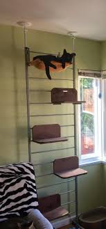 Amazon Com Customer Reviews Pawhut 108 Floor To Ceiling Adjustable Staggered Climbing Cat Tree Tower Litter Box Furniture Cat Litter Box Furniture Cat Tree