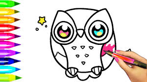 Create your own collection of animal coloring pages. How To Draw And Color Owl Coloring Pages For Kids To Learn Colors And How To Color Youtube