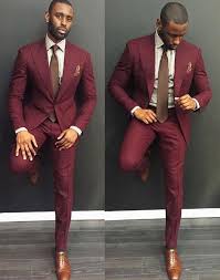 Mens Black And Burgundy Suits Bold Retro Maroon Color And Slim Fit Makes For A Sleek Modern Look Mens Suits 2018 Mens Winter Fashion Tuxedo For Men