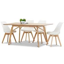 Alysa Dining Table Eames Replica Padded Chairs Set In 2020 Scandinavian Dining Sets Dining Table Chair Set