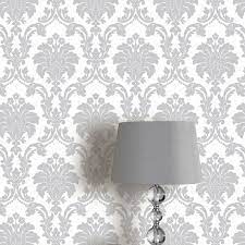 , brewster grey garden damask wallpaper wv the home 1000×1000. Romeo Damask Wallpaper Rolls Grey Arthouse 693503 New Silver 5050192693530 Ebay